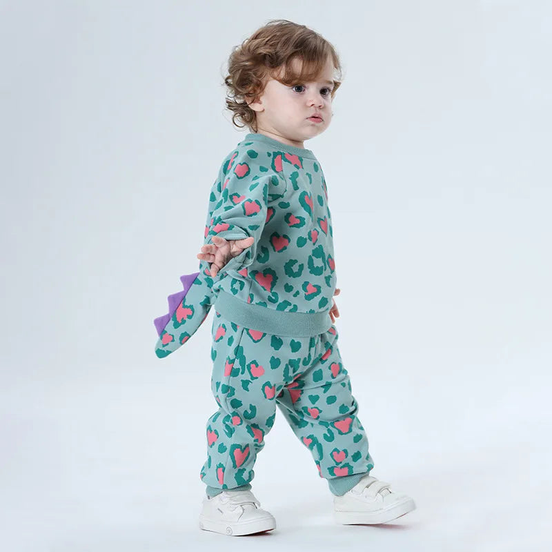 Dinosaur 2 Piece Top and Pants Set for Girls