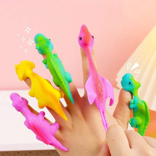 Slingshot Dinosaur Finger Toy - 10 Pcs