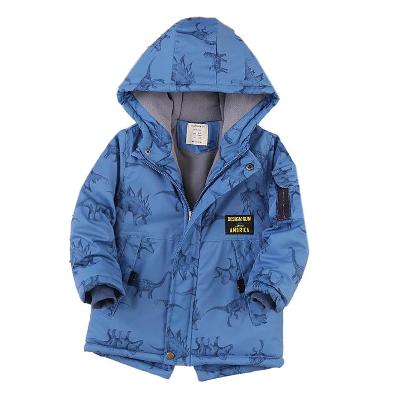 Boys dinosaur winter coat on sale