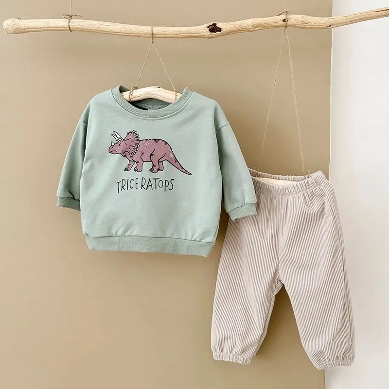 Dinosaur Sweatshirt and Pants -Tracksuit Set