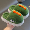 Warm Fluffy Dinosaur Winter Slippers