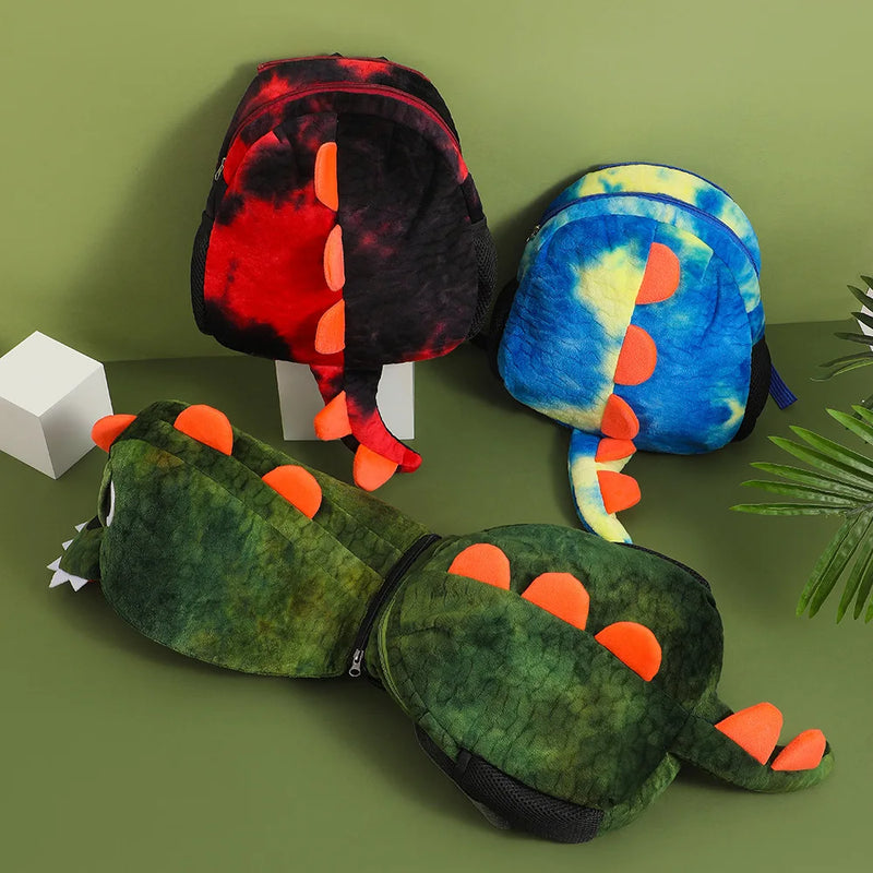 Plush Dinosaur Backpack with Hood