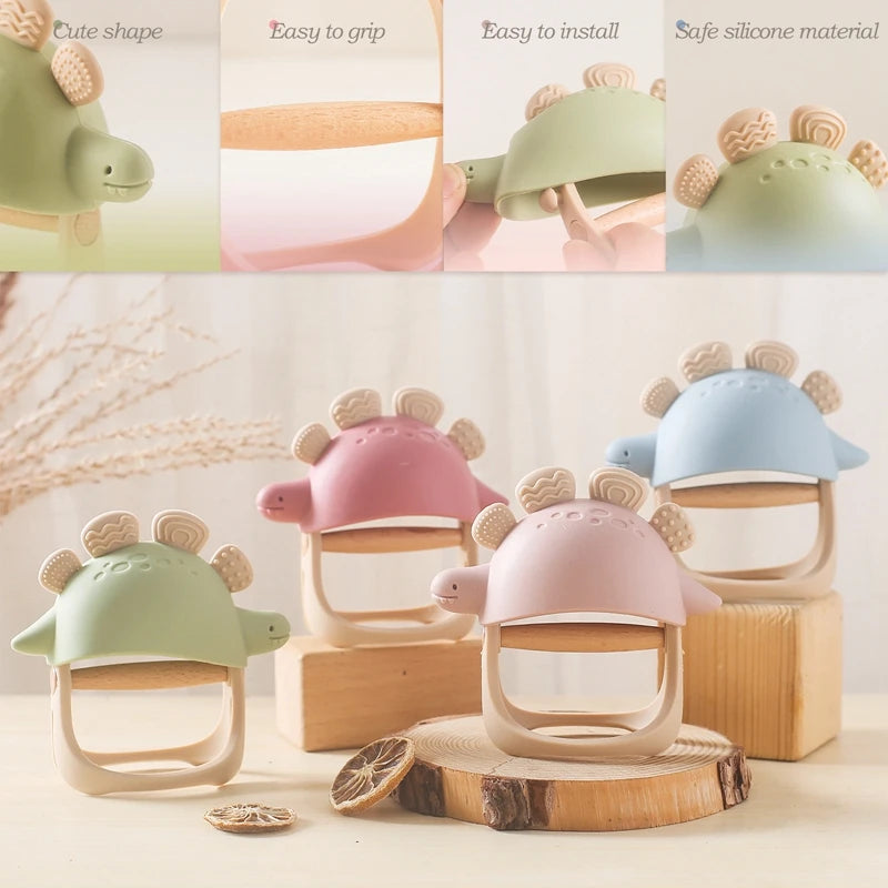 Baby Silicone Dinosaur Teether Toy