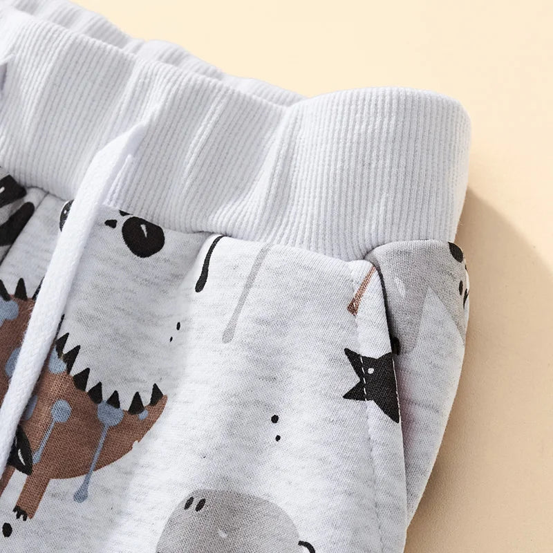 Dinosaur Hoodie and Sweat Pants Matching Set for Kids