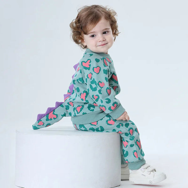 Dinosaur 2 Piece Top and Pants Set for Girls