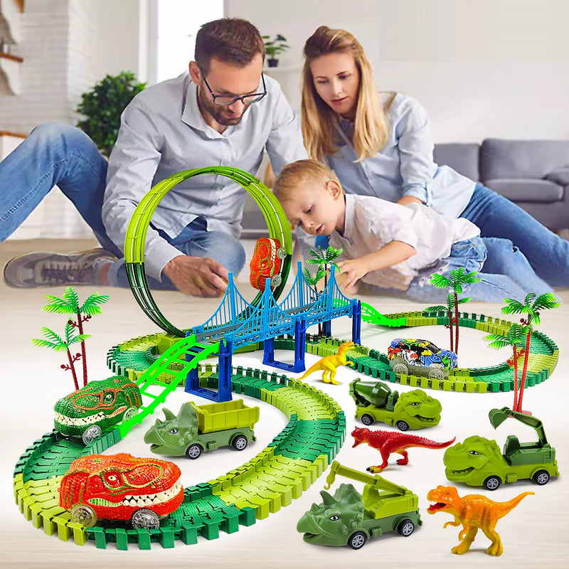 Magic Dinosaur Toy Race Track for Kids