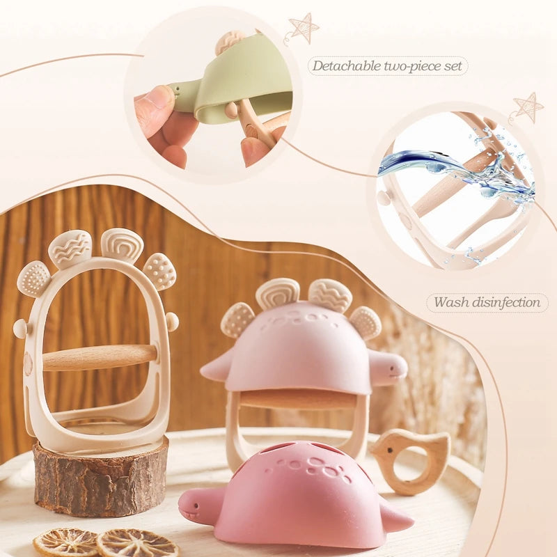 Baby Silicone Dinosaur Teether Toy