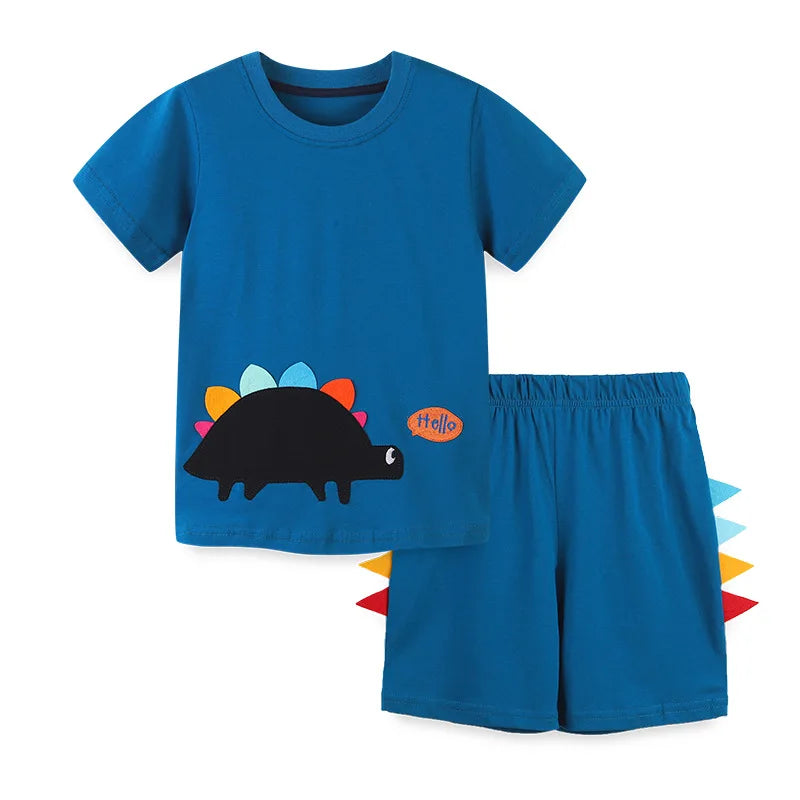 Dinosaur Summer Top and Bottom Set for Boys