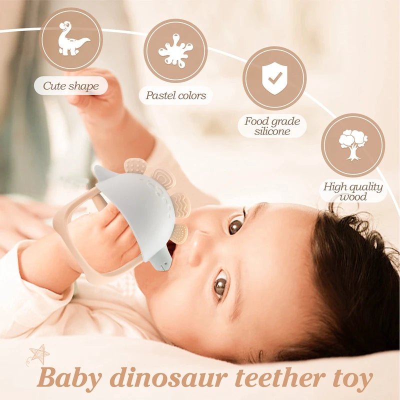 Baby Silicone Dinosaur Teether Toy