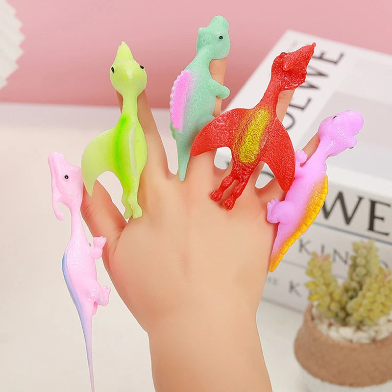 Slingshot Dinosaur Finger Toy - 10 Pcs