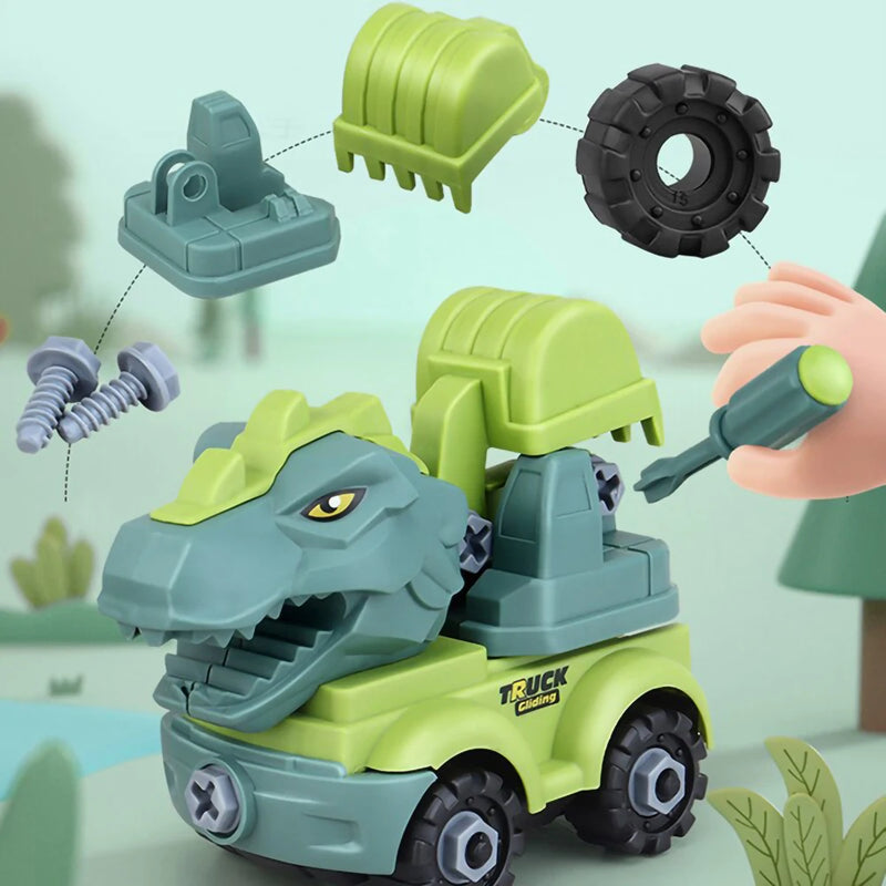 Interactive Dinosaur Construction Trucks