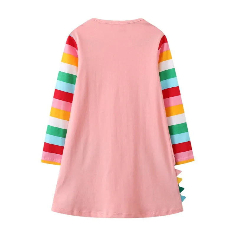 Dinosaur Winter Dress for Girls
