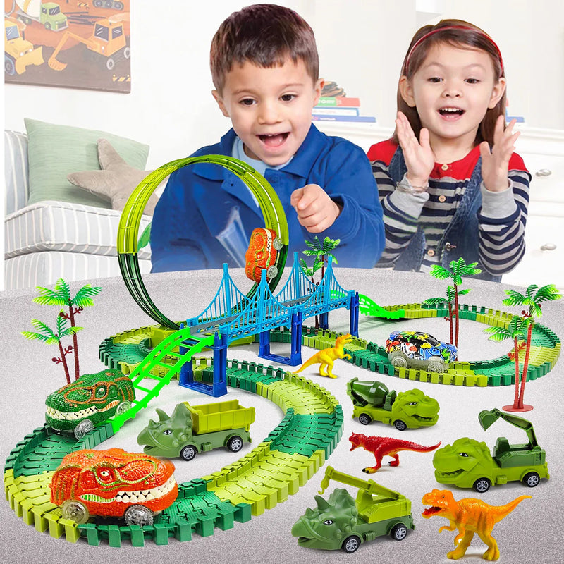 Magic Dinosaur Toy Race Track for Kids