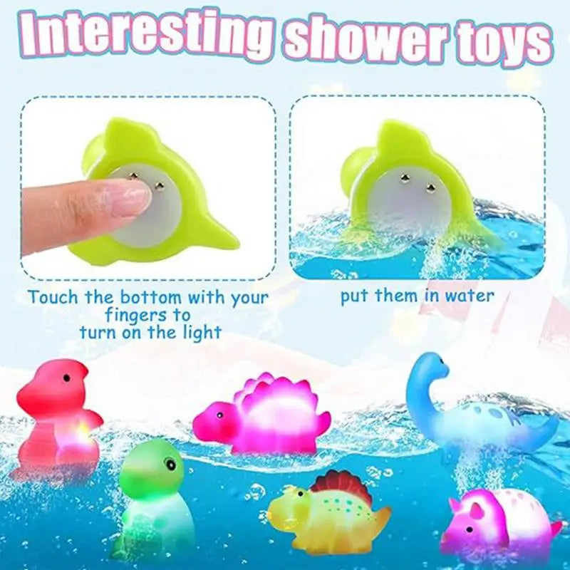 Dinosaur Light Up Bath Toys Glowing Dinosaur