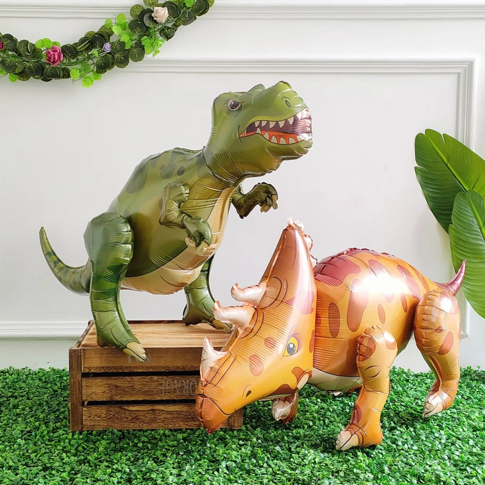 Dinosaur Foil Balloons - Birthday Party Decorations