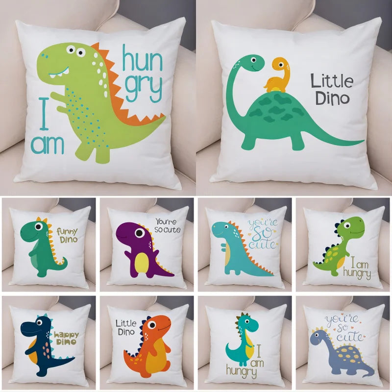 Cartoon Dinosaur Pillow Cases