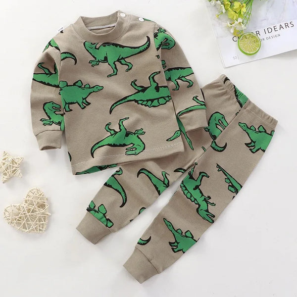 Dinosaur Long Sleeve Pajamas for Kids - Pyjamas for Kids