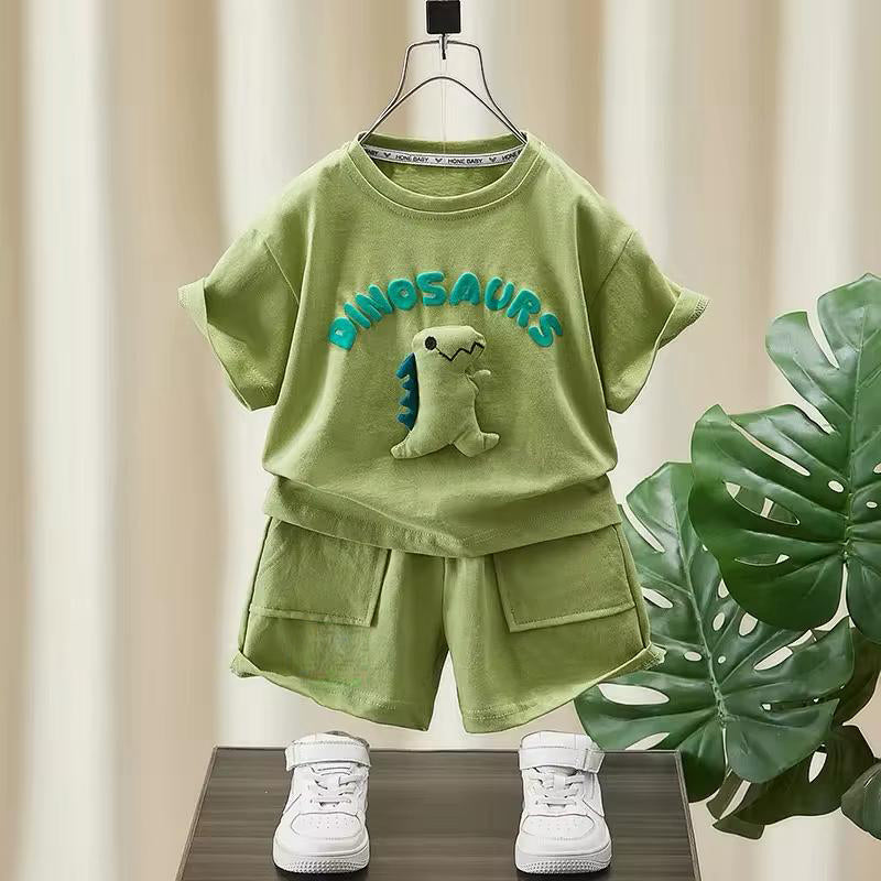 Dinosaur Toddler Clothes – 2-Piece Set with T-Shirt & Shorts