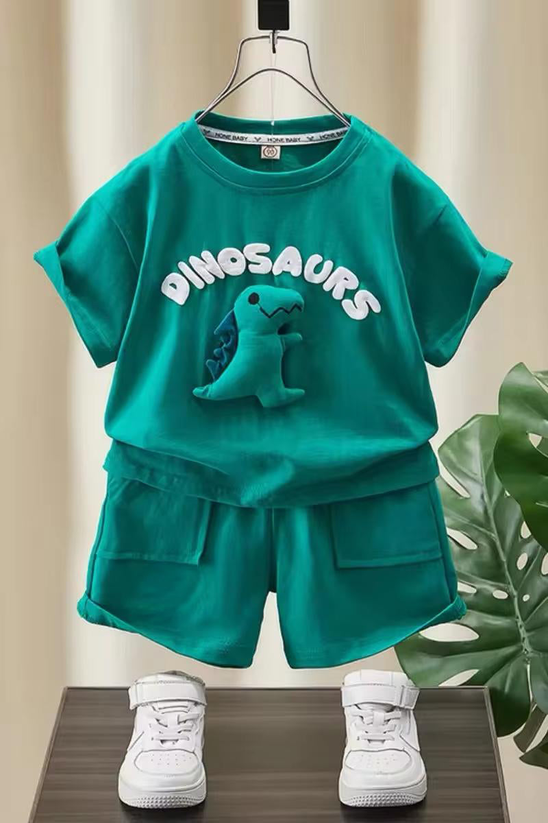 Dinosaur Toddler Clothes – 2-Piece Set with T-Shirt & Shorts